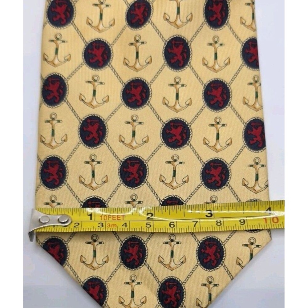 Tommy Hilfiger 100% Italian Silk Tie Anchor Print - Picture 7 of 7